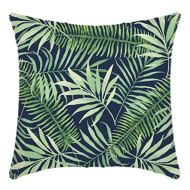 New Green Plants, Tropical Plants, High-definition Printed Pillow, Home Sofa Cushion Cover