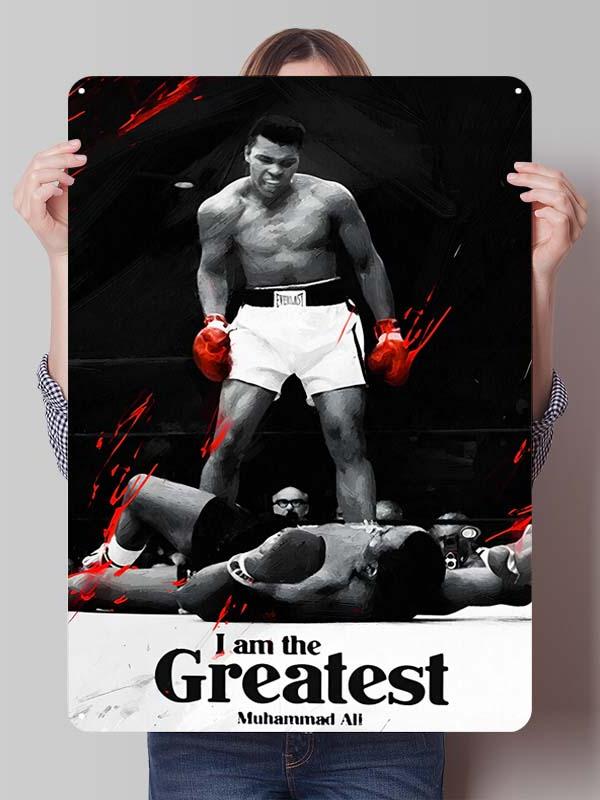 Muhammad Ali Bokser Metalowe Plakaty Dekoracyjne do Dekoracji Pokoju Niestandardowe Bokserskie Metalowe Tabliczki Cyny do Dekoracji Ściennej Retro Dom Mężczyźni