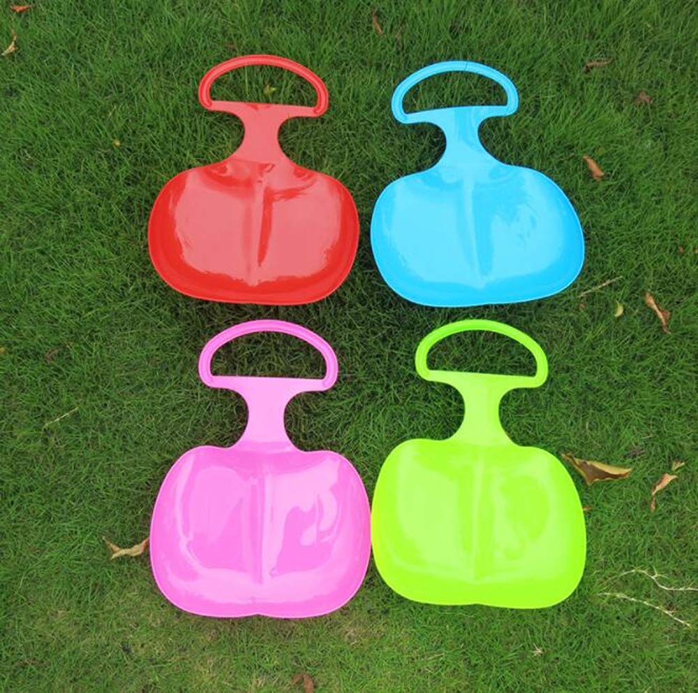 HJ Snow Play Sleds for Kids, Snowboards, Grass Skis, Sleds for Grass, Snow Slides, Sand Slides, and Skiing Equipment (Set of 2)