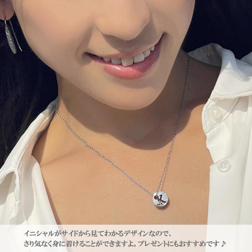 Accessory Shop Piena Surgical Stainless Steel Initial Pendant Necklace Hawaiian Jewelry for Women Alphabet E