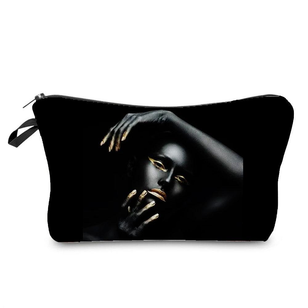 Women Character Print Cosmetic Bag Toiletries Organize Travel Storage Case 6692