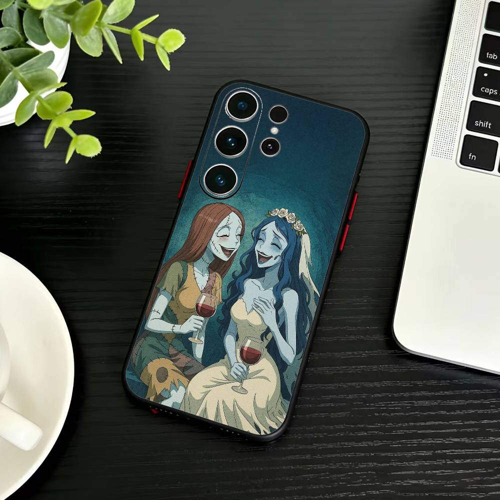 P-Nightmare Before Christmas Phone Case For Samsung S26,S25,S24,S23,S22,S21,S20,Plus,Fe,Lite,Others Black Cover