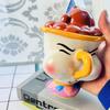 Disney Beauty and The Beast Mug Creative 3D Cartoon Chip Ceramic Cup Large Capacity Kawaii Chip Tea Coffee Mug with Lid Decor