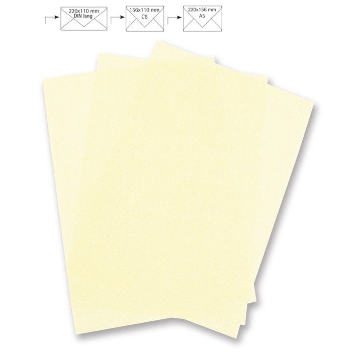 Feuilles A4, Parchemin, FSC Mix Credit, ivoire, 210x297mm, 100g / m², 5 pces