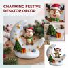 Christmas Snowman Desktop Ornament Set - Holiday Tabletop Figurine Decor, Unlit