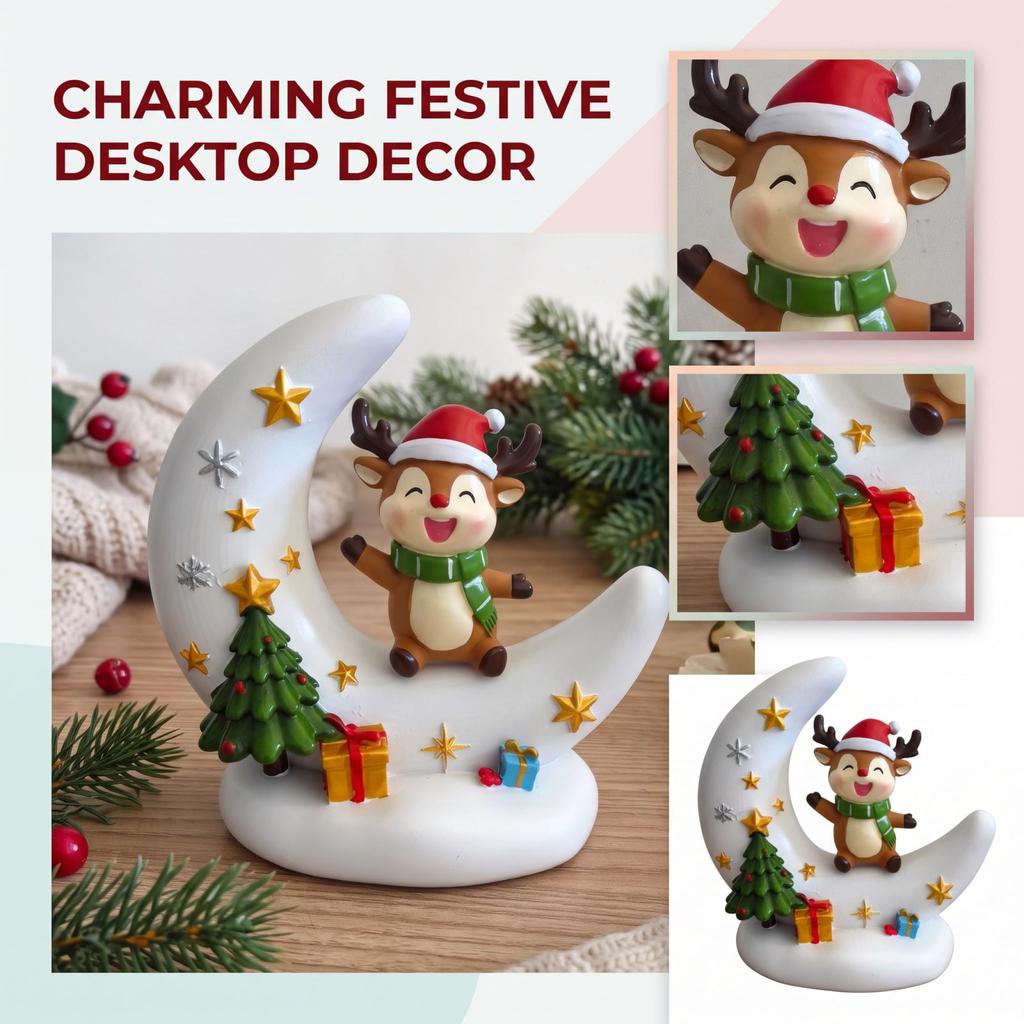Christmas Snowman Desktop Ornament Set - Holiday Tabletop Figurine Decor, Unlit
