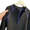 Waffle Knit Stand Collar Fleece-Lined Unisex Half-Zip Long-Sleeve Base Layer Tee
