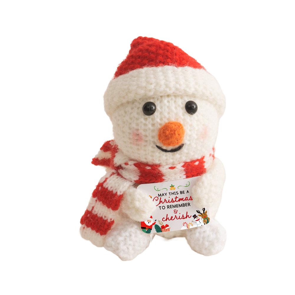 2025 Christmas Crochet Doll Lovely Christmas Crochet Positive Doll Christma Ornaments Emotional Gift