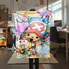 Coperta in Flanella con Stampa Personaggio One Piece, Alta qualità Confortevole per Tutte le Stagioni, Arredamento per la Casa, Calore e Comfort, Perfetta per Regali di Natale