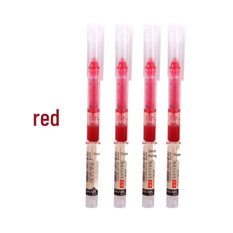 Quick-drying 0.5mm Needle Tip Rollerball Gel Pens for Students - Black and Red.