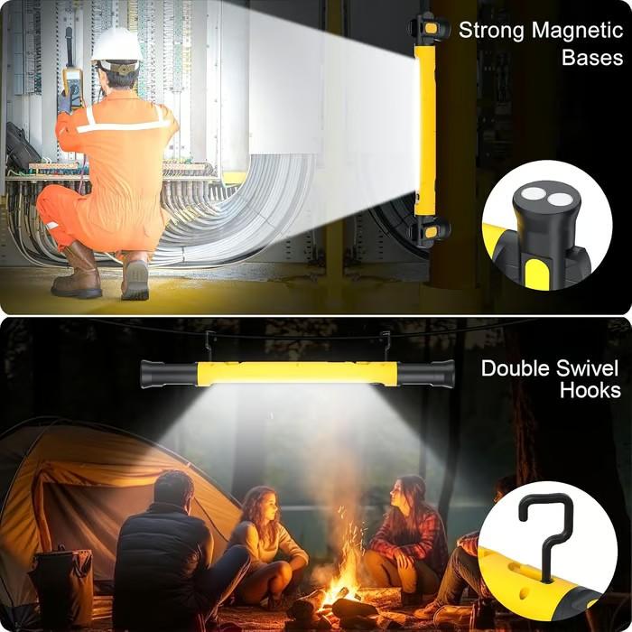 Multi Functional Magnetic Outdoor White/yellow/warm Light,Strip Hook 3Color Auto Repair Light Adjustable USB Work Light