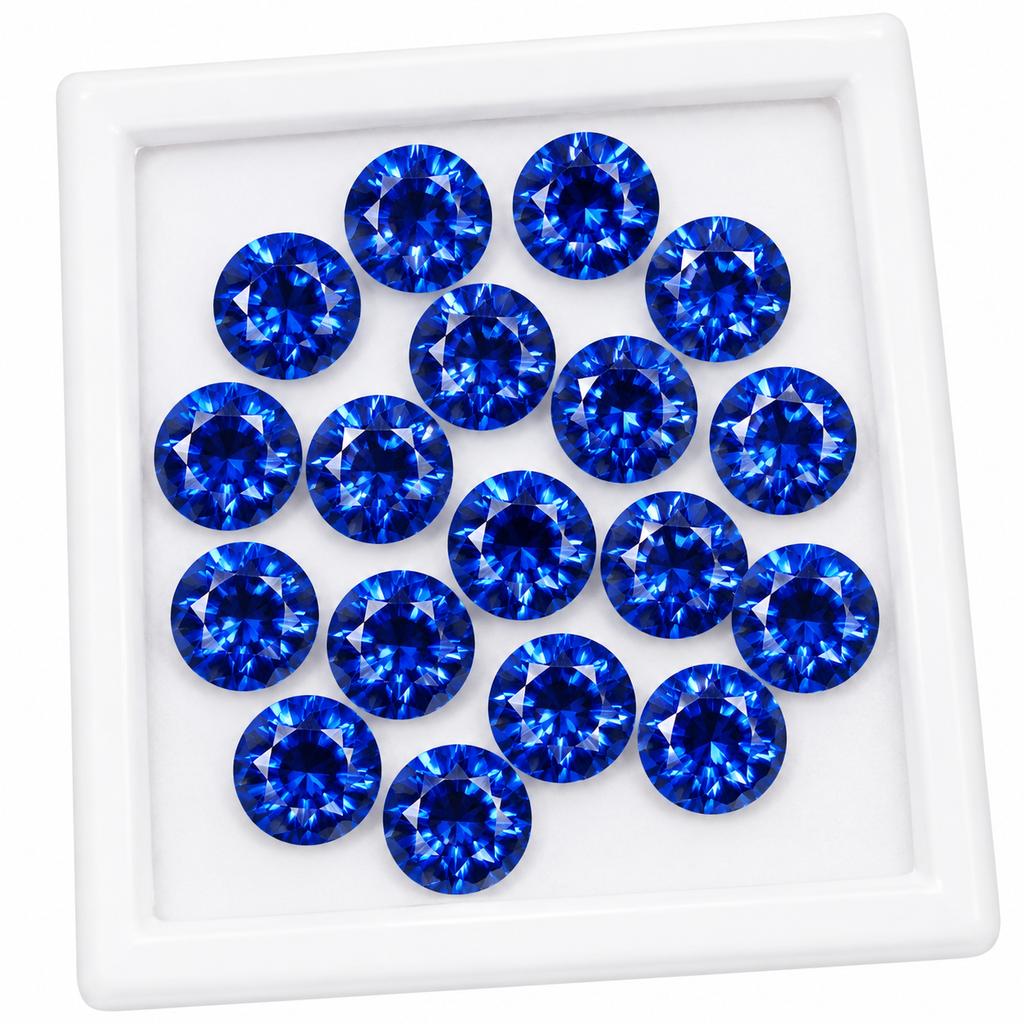 Natural Blue Sapphire Loose Gemstone 50 pcs 5x5mm Round Cut Lot September Birthday Birthstone