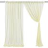 Backdrop Curtain Beige 1.5x2.5m Yarn Durable Backdrop Drape for Wedding Party Photo