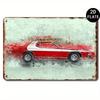 Road Theme Metal Wall Art Garage Decor Tin Sign Interior Painting