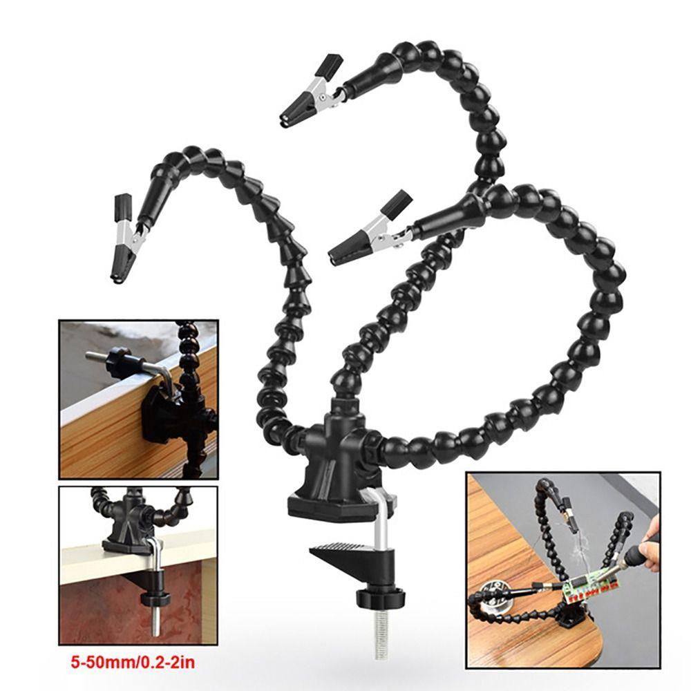 Plastic Soldering Helping Hand Tool Black/Blue Soldering Stand Flexible Arm Soldering Tool