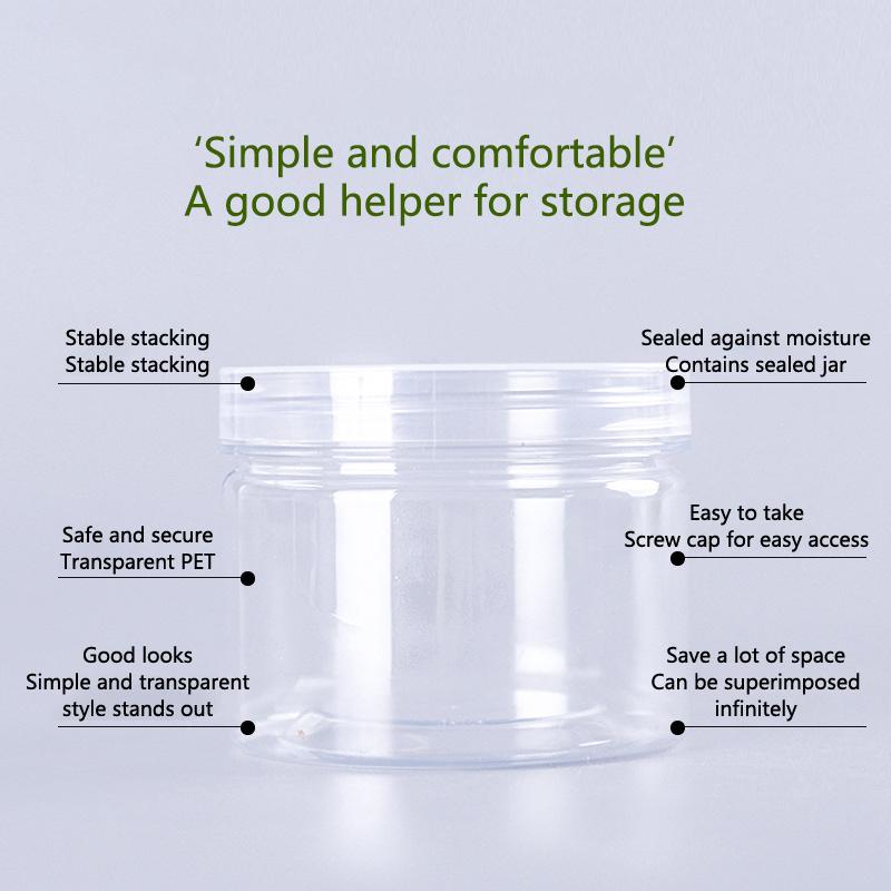 Clear Sealed Tank Sealed Jar With Lid Circular Storage Bucket Cans Nut Jar Miscellaneous Grain Tank Plastic Bottle