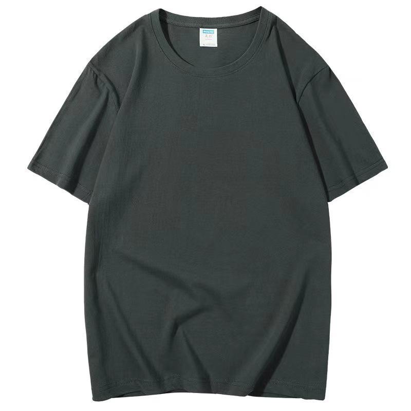 Unisex Locker geschnittenes T-Shirt mit Rundhalsausschnitt aus gekämmter Baumwolle mit Logodruckoption - Einfarbig, Kurzärmlig, Ideal für die Arbeit oder Freizeit.