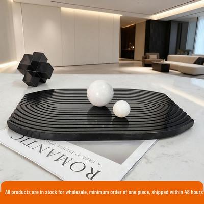 Adorno de Bandeja de Mármol Moderno para Decoración de Sala de Estar, Dormitorio y Hotel