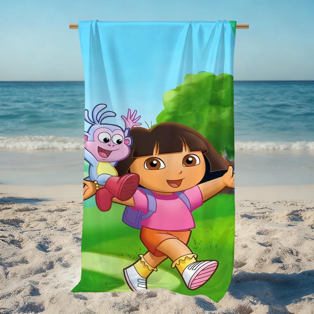 CUTE D-Dora Animation E-Explorer Towel Beach Quick Dry Soft Pool Towels Gift for Travel Gym Shower Camping Sports