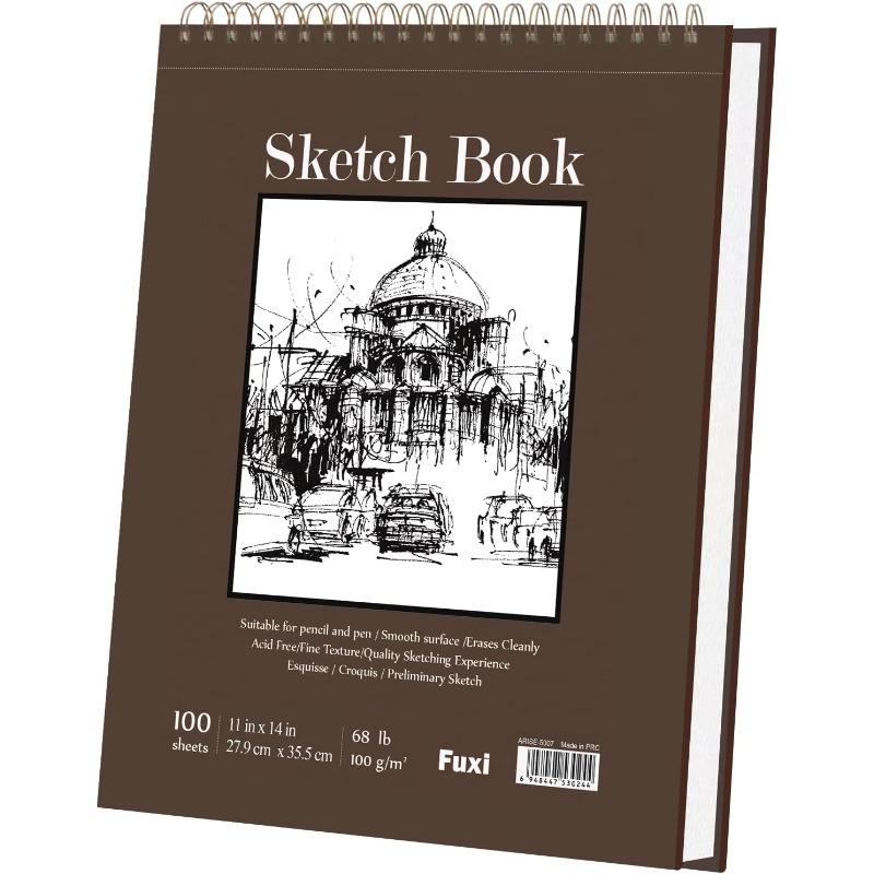 1 Stück 9 Zoll x 12 Zoll Skizzenbuch, Skizzenbuch mit oberer Spiralbindung Kinder-Kunstzeichnung leeres Papier Zeichenbuch