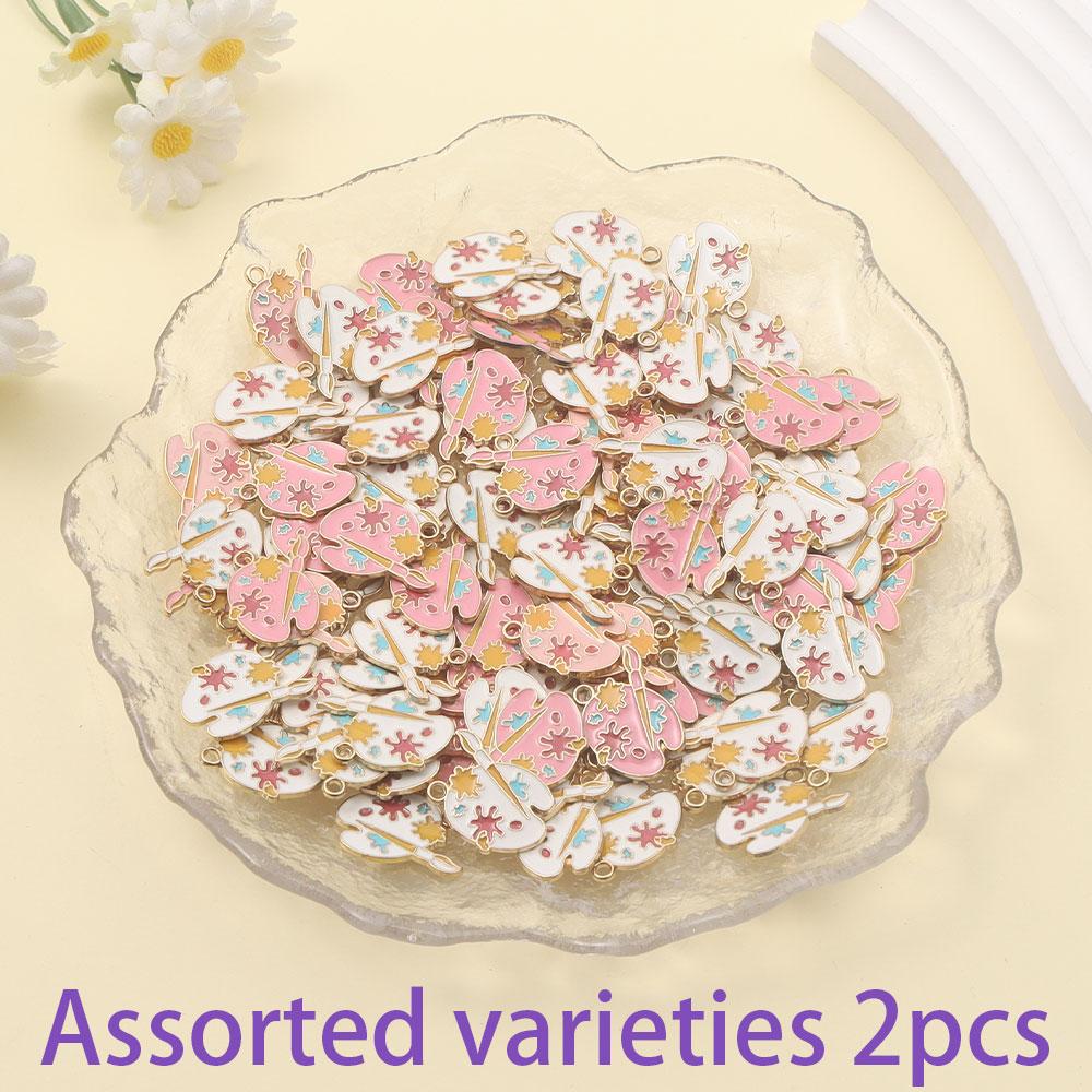 

2/4/8 шт. сплав материала эмаль палитра кулон шарм живопись лоток кулон DIY браслет ожерелье ювелирные изделия изготовление 2pcs