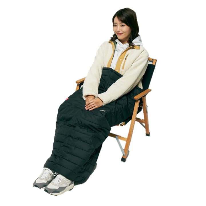 Techfil Warmer Kurumino Cold Weather Blanket with Storage Pouch, Breath Thermo, Water Repellent, Black, Free Size, C2JYA610