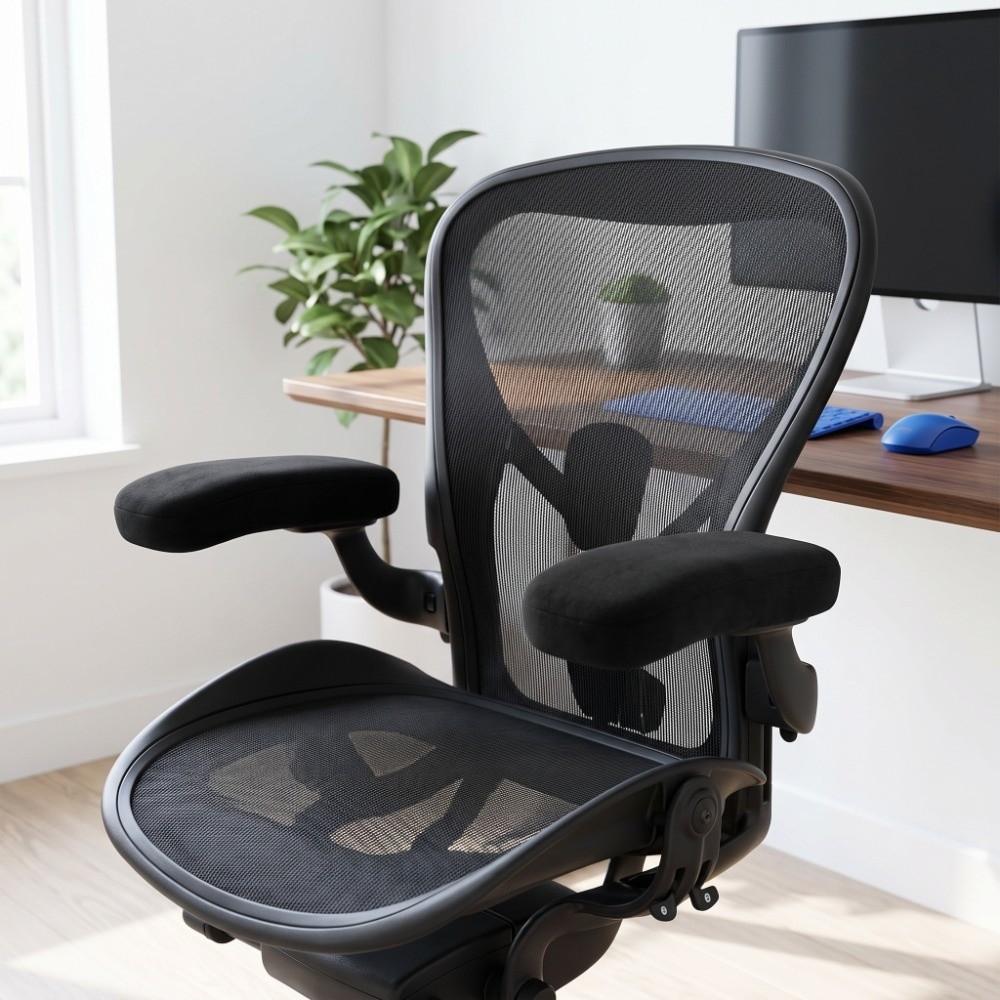 Polyester Memory Foam Armrest Pads  Computer Desk Long-time Working Rest чёрный