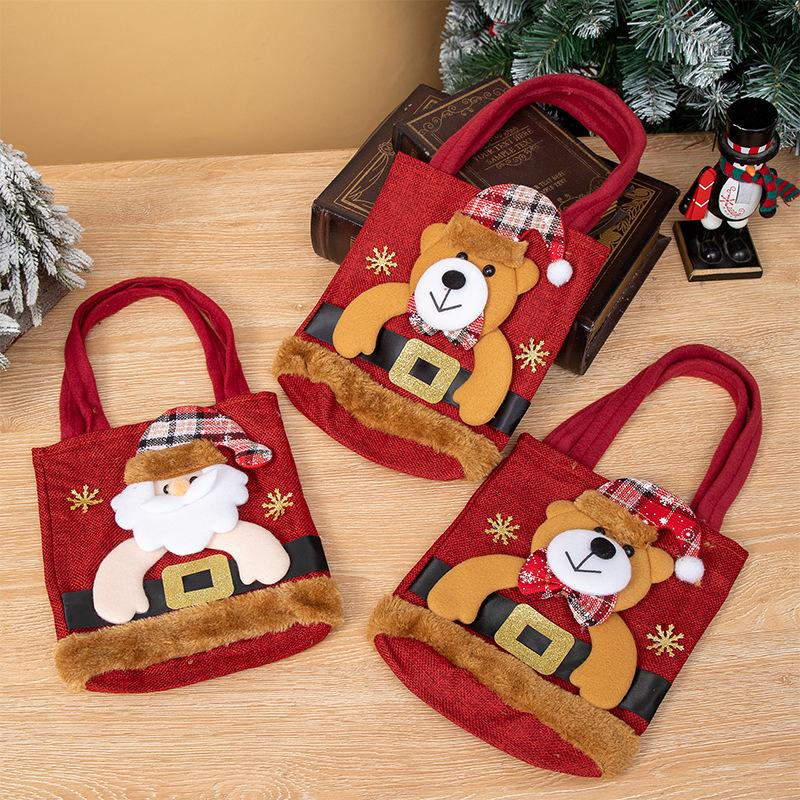 Christmas decorations Christmas gift bag Christmas candy bag Peaceful fruit bag Christmas apple bag Christmas tote bag