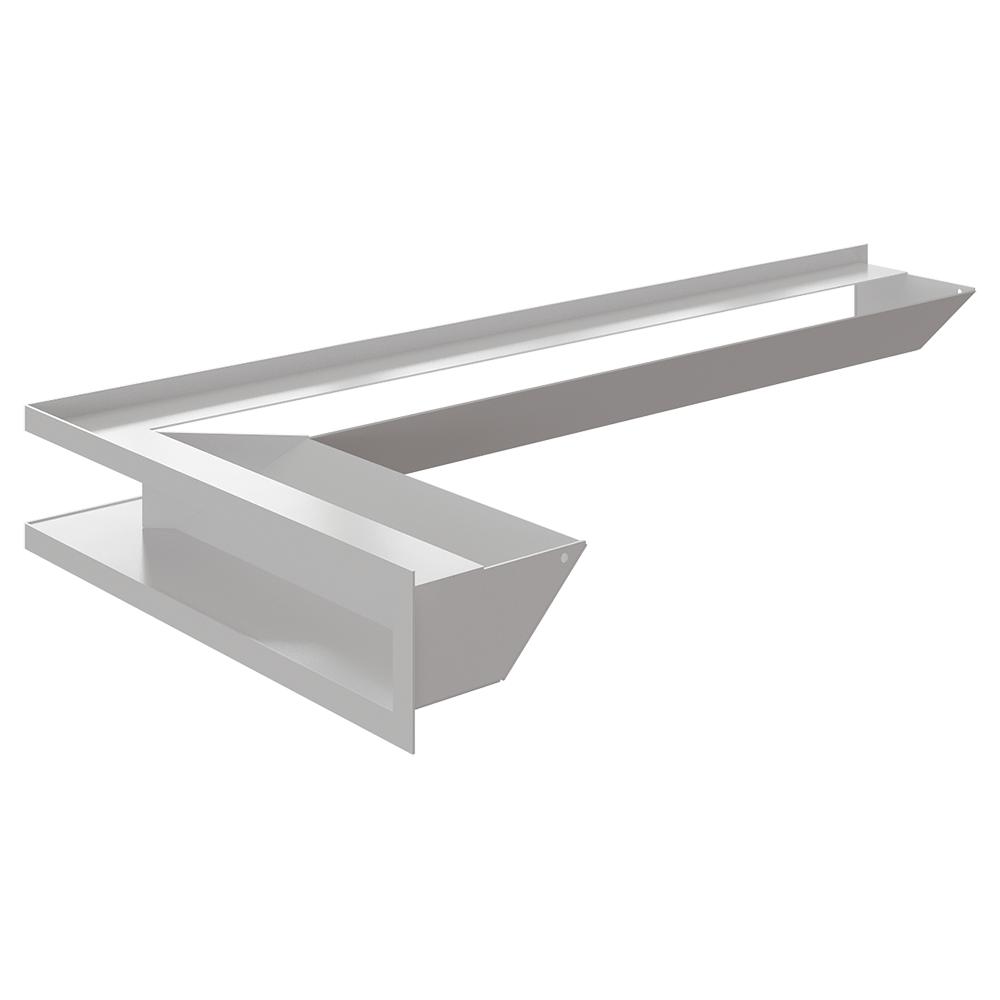 Fireplace grille KRATKI LUFT White 9x80x40 Left Ventilation Set 3 pcs