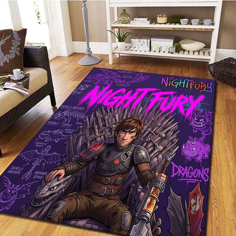 How to Train Your Dragon Carpet - Living Room Bedroom, Home Decor Cool Movie Mat Play Floor Mat -HE69 60x90cm