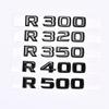 Suitable for Mercedes R300-R500: car stickers, emblems, word marks, modification, rear tail logos, and displacement marks.