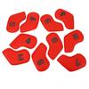 10Pcs Golf Club Head Cover PU Dust Proof Friction Resistant Stylish Look Portable Golf Head Cover for Golf Training