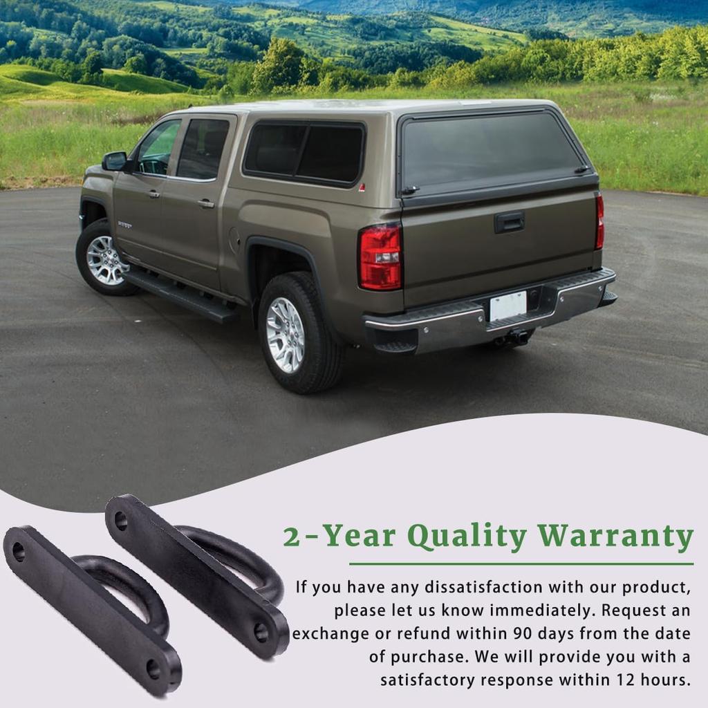 2 PCS Rotary Latch D Shape Striker Plates Compatible with Century Leer Truck Cap Parts 100LE 100XL D-Loop Striker Plate Truck Caps Replaces