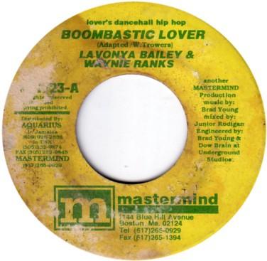 

7inch Record LAVONYA BAILEY WAYNIE RANKS Boombastic Lover MM723 Mastermind US Reggae Ska Dub Used