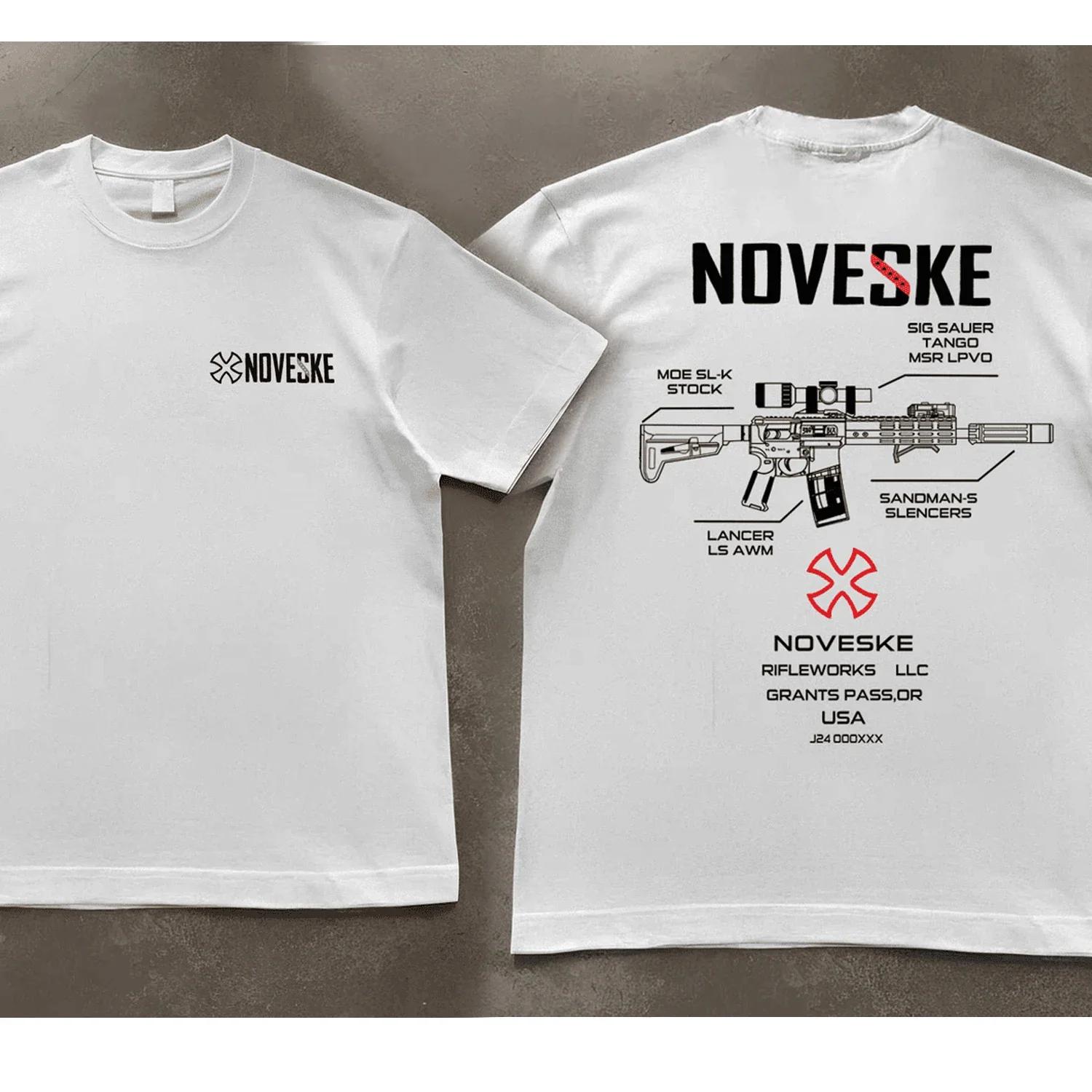 

ZX ФУТБОЛКА Забавная Пушка Noveske Мужская женская Одежда Мода Летние Футболки Уличная Одежда Свободные Топы Дышащая Футболка 4XL