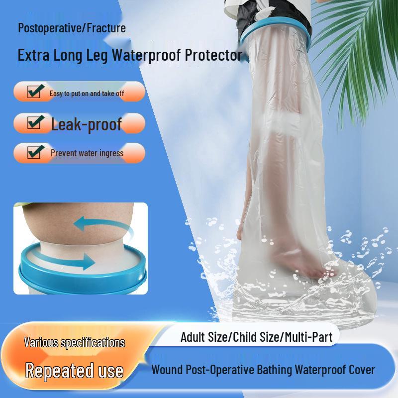 Waterproof Adult Cast & Wound Protector for Knee, Leg, Ankle, and Hand