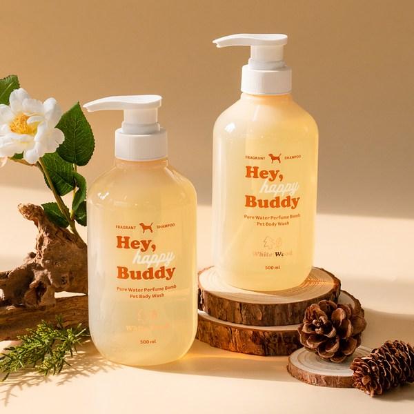 Hey Happy Buddy Pure Water Perfume Balm Pet Body Wash White Wood, Korean Pet Shampoo