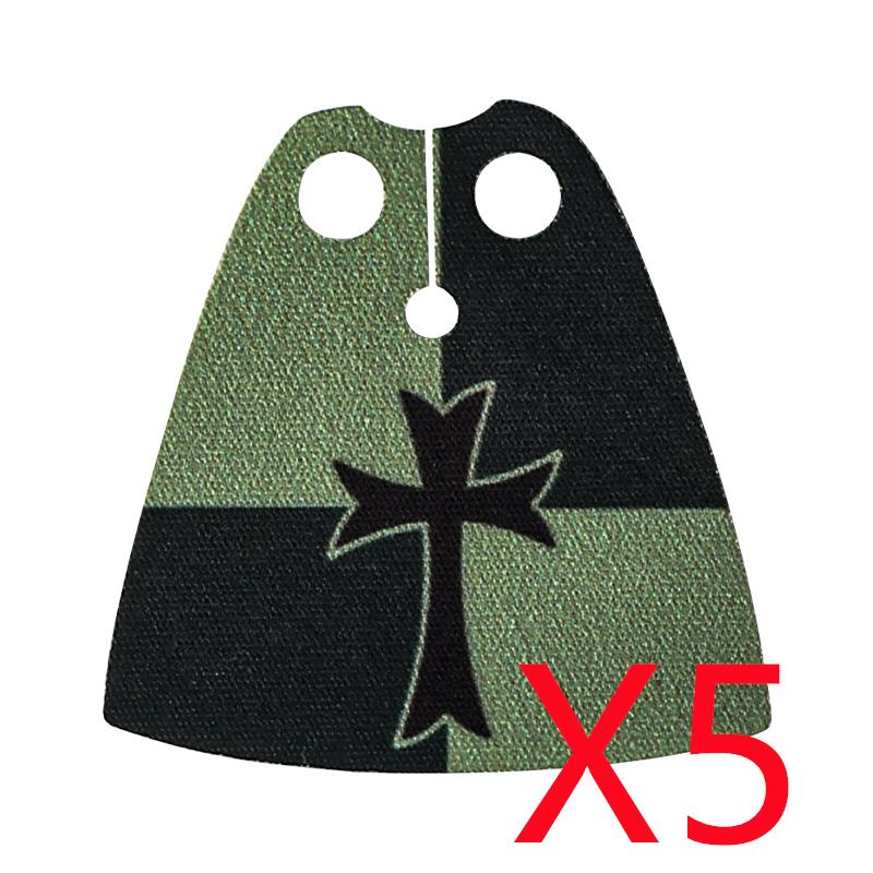 MOC Średniowieczne Wojskowe Klocki Budowlane Mini Klocki Figurki Wojowników Prezenty Kolorowy Nadrukowany Płaszcz Zbroja Tarcza Akcesoria Zabawka DIY