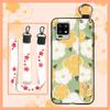 Durable Back Cover Phone Case For Sharp Aquos Zero6/Aquos Air Soft Case Flower Kickstand Wrist Strap Anti-dust Lanyard