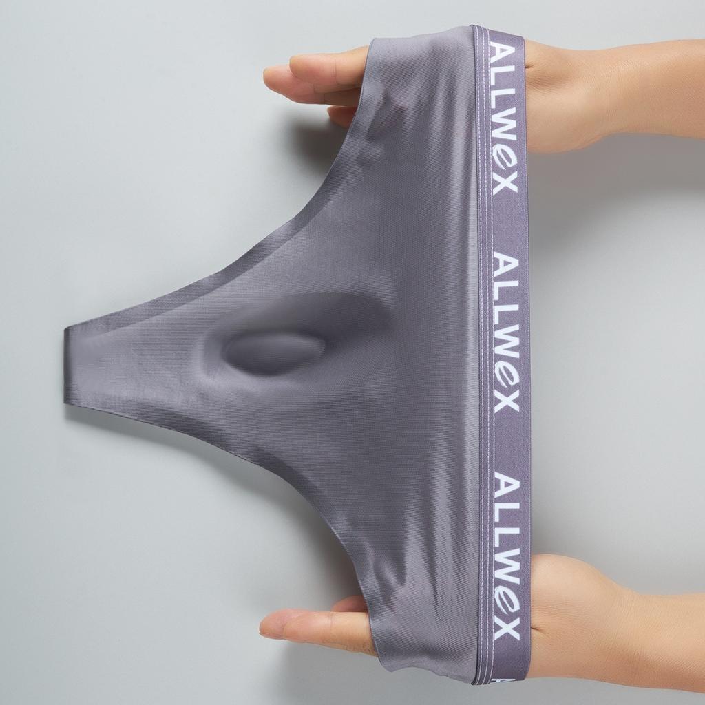 Smooth T-Back Thongs Men Sexy Underwear Ultra Thin Ice Silk Underpants Soft Bulge Pouch Knickers Male Cooling Seamless Panties