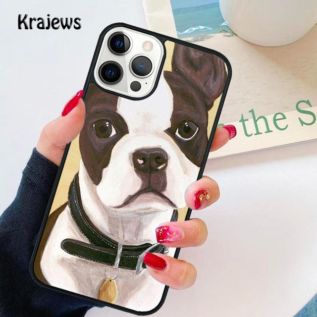 Boston Terrier Dog Puppy Soft Phone Case Cover For iPhone 17 Air 16 15 14 Plus 11 12 13 Pro Max Coque Shell Fundas