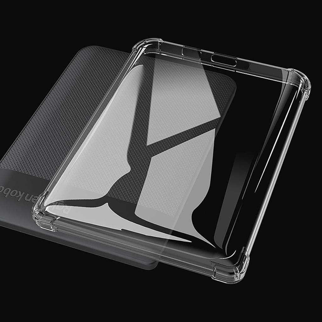 For Kobo Clara HD 6.0 Inch Clear Case Four Corner Protection Tablet TPU Cover