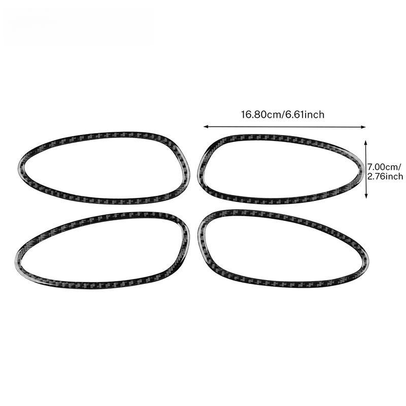 Real Soft Carbon Fiber Sticker For Seat Leon Altea 2005 2006 2007 2008 2009 2010 2011 2012 LHD RHD Car Door Handle Switch Trim.