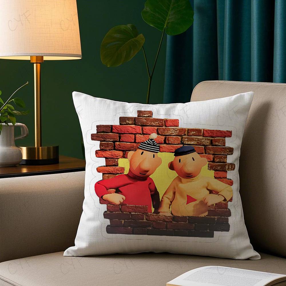 Kwaii Cartoon P-Pat & M-Mat Anime Pillow Case Custom Printed Brushed Fleece Pillow, Baby Skin-Touch, Eco-Friendly Dye-Sublimatio