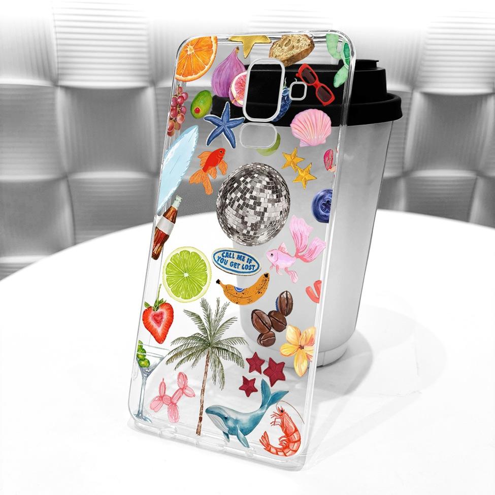 Clear Cover For Samsung J8 2018 Case SM-J810G Cute Cat Fashion Butterfly Funny 2D Painted Casing For Samsung Galaxy J8 2018