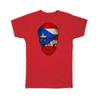 Gift T-Shirt : Puerto Rico Flag Skull Rican Boricua National Colors