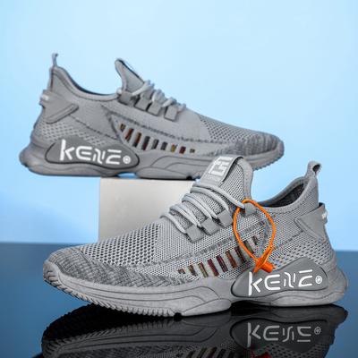 2025 Men's Sports Shoes Large Size Summer Breathable Men's Shoes Fly-woven Mesh Casual Shoes Korean Version Trendy Running Shoes Men
