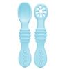 6 ks Dětská lžička Silikonová Měkká Bez BPA Hladký Vzhled Krmící lžička Nebesky modrá Světle růžová Hnědá