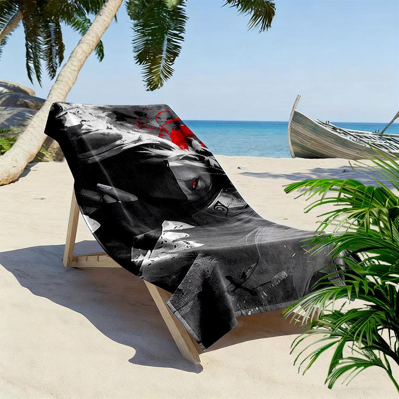 Kakashi Anbu Style Print Beach Towel, Large Soft Quick Dry Towel for Beach Camping Swimming