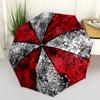 1pc Creative Design Resident Evil Cartoon Umbrella, Portable 3-Fold Compact Umbrella, Suitable for Camping, Hiking and Travel, Ideal Easter Birthday G